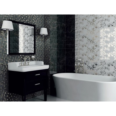 Плитка MM12112 Астория белый мозаичный 25x75