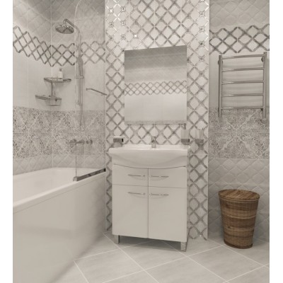 Плитка 010301002094 Персиан серый декор 02 25х40