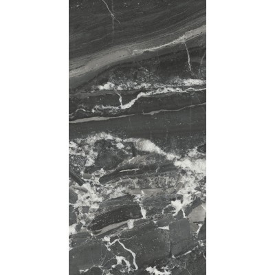 Плитка 48007R Риальто чёрный глянцевый обрезной 40x80x1