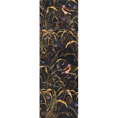 Плитка SST/A01/12000R Астория Птицы черный обрезной 25x75