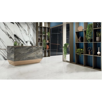 Керамогранит 610130004624 Charme Deluxe Бьянко Микеланжело Плинтус Люкс Рет 7,2x80