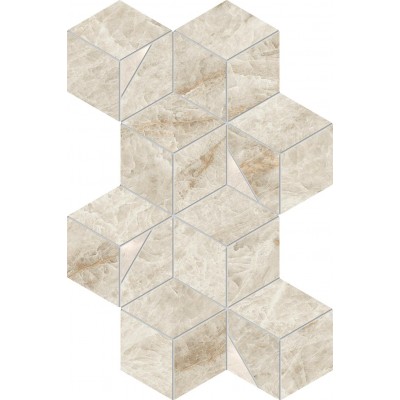 Мозаика AYLQ Marvel Diva Taj Mahal Mosaico Hex Lapp 40,3х23,3