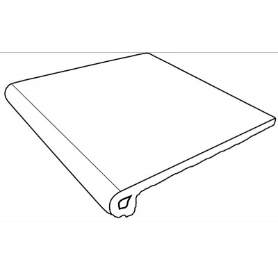 Клинкерная плитка 970446 Ступень фронтальная Petra Beige Anti-Slip Round. 33x30