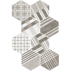 Керамогранит 22101 Hexatile Cement Geo Grey 17,5x20