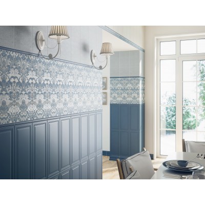 Плитка 7195 Лувр синий панель 20*50