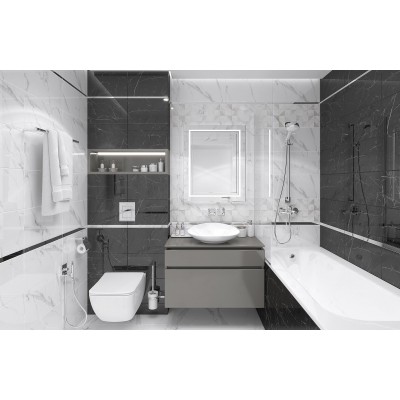 Плитка 34051 Total чёрный 25х50