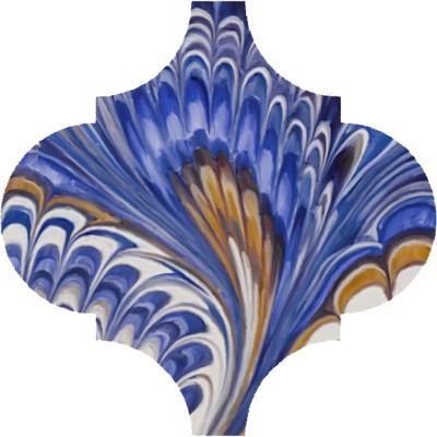 Плитка VT/A624/65000 Декор Арабески Венеция синий матовый 6,5x6,5x0,69