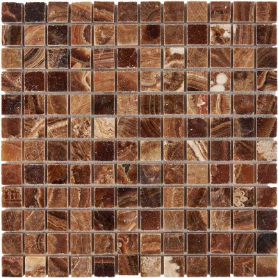 Мозаика PIX206 Caramel onyx из оникса полированная 23x23 305х305х8