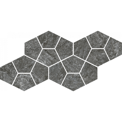 Мозаика 620110000248 Magma Graphite Mosaico Prism 41.3x20.5