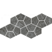 Мозаика 620110000248 Magma Graphite Mosaico Prism 41.3x20.5
