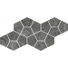 Мозаика 620110000248 Magma Graphite Mosaico Prism 41.3x20.5