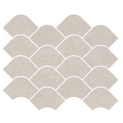 Плитка KMD2HID001BR Декор Касабланка наборный серый светлый матовый обрезной 30x25x0,9