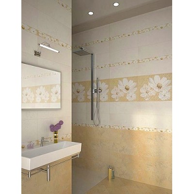 Плитка Бордюр металлический золото глянцевое 3х60