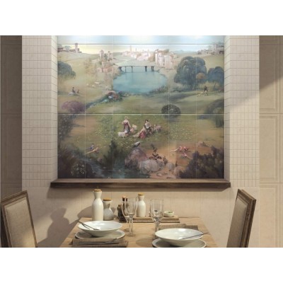 Плитка VB/A01/18x/7071T Резиденция Пейзаж 120х150, панно из 18 частей 20х50