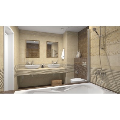 Плитка 1664-0156 Миланезе дизайн Декор Тресс каррара 20х60