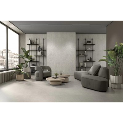 Плитка FME021R Плинтус Догана серый светлый матовый обрезной 20x40x1,6