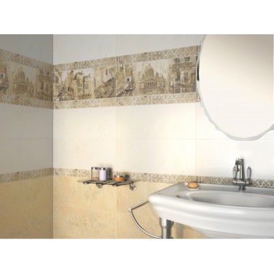 Плитка Бордюр металлический золото глянцевое 3х60