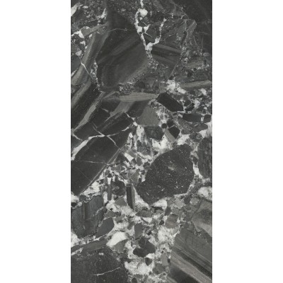 Плитка 48007R Риальто чёрный глянцевый обрезной 40x80x1