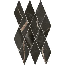 Мозаика 620110000208 Stellaris Absolut Black Mosaico Diamond Lux 28x48