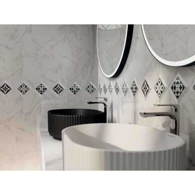 Плитка 35007 Келуш черный глянцевый 14х34