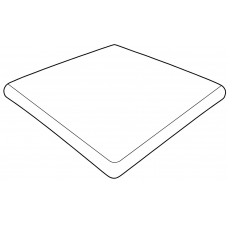 Клинкерная плитка 906166 Ступень угловая Petra Beige Round. Anti-Slip Beige 33x33