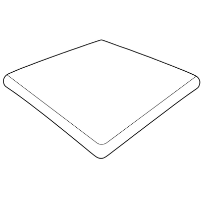 Клинкерная плитка 906166 Ступень угловая Petra Beige Round. Anti-Slip Beige 33x33