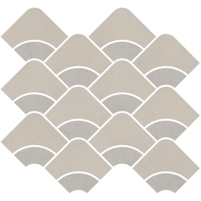 Мозаика KMD2HID007BR Декор Таделакт наборный серый светлый, серый матовый обрезной 30x28x0,9