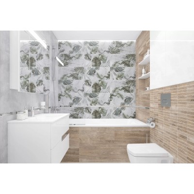 Плитка 18-00-06-3662 Etnis светло-серый ботаника 30х60