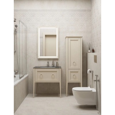 Плитка KMB3STA020BR Бордюр Литос серый светлый матовый обрезной 30x7,2x0,9