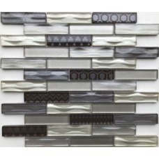 Мозаика Super Line (brown) (стекло) 15*48 300*300