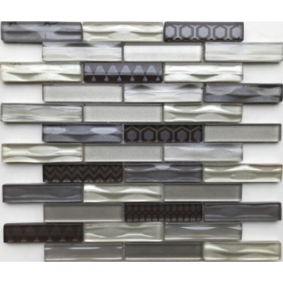 Мозаика Super Line (brown) (стекло) 15*48 300*300