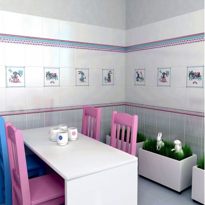 Плитка POD007 Карандаш Бисер розовый 20*0.6