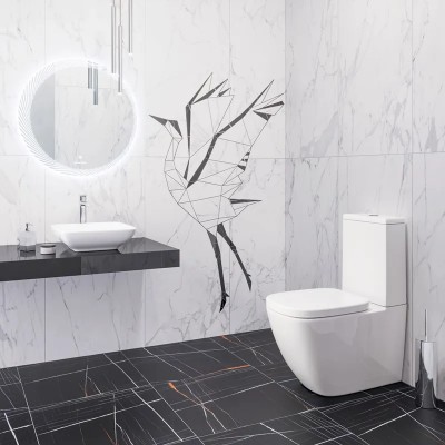 Керамогранит K-1004/MR Marble Trend Nero Dorato 600x600x9