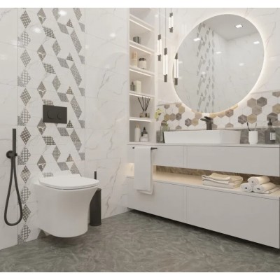 Плитка TP3628B Дамон серый ректификат 30x60