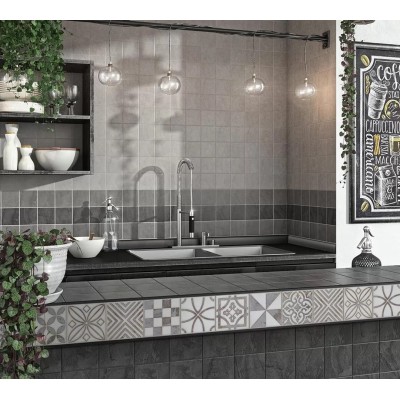 Плитка STG/B402/1266H Амальфи орнамент белый 9.9x9.8