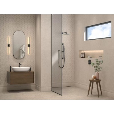 Мозаика T017/14053 Декор Риккарди мозаичный серый светлый матовый 45x37,5