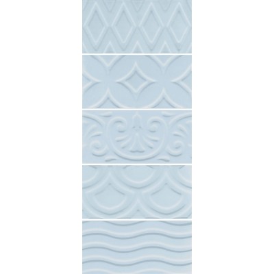 Плитка 16015 Авеллино голубой структура mix 7.4*15