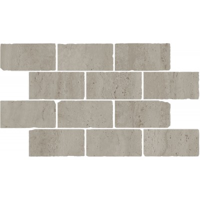 Мозаика BR033 Бордюр Сан-Марко мозаичный серый матовый обрезной 46,5x26,5x0,9