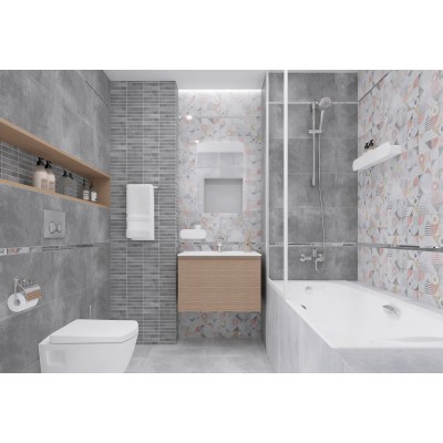 Плитка 18-00-06-3662 Etnis светло-серый ботаника 30х60