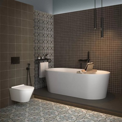 Мозаика DD6415/MM Про Чементо мозаичный серый светлый матовый 30x30