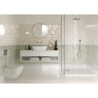 Плитка 010300000218 Декор Флора бежевый 01 25х40