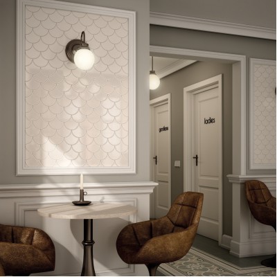 Плитка 21968 Scale Fan White 10,6х12