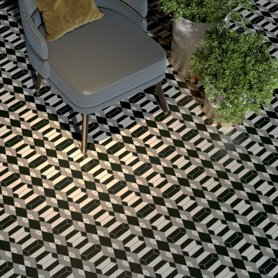 Керамогранит SG1009N Кальсада красный натуральный (37х31 из 9 частей) 10,4х12