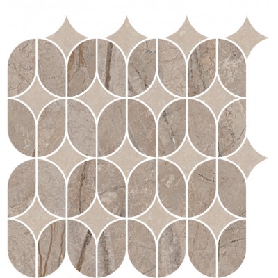 Плитка KMD2HID014BR Декор Ифран наборный бежевый светлый глянцевый обрезной 30x32,5x0,9