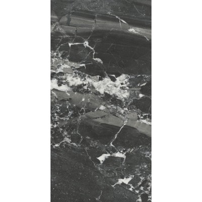 Плитка 48007R Риальто чёрный глянцевый обрезной 40x80x1