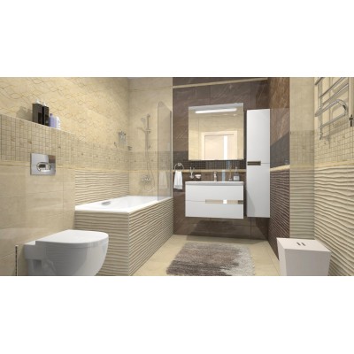 Плитка 1664-0156 Миланезе дизайн Декор Тресс каррара 20х60