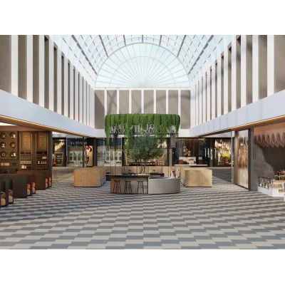 Плитка KMD2HID003BR Декор Касабланка наборный бежевый светлый матовый обрезной 30x25x0,9